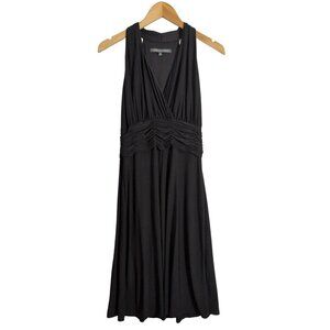 Jones Wear Fit &‎ Flare Dress Womens 12 Black Sleeveless V-Neck Empire Waist